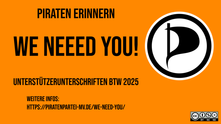 Landesliste zur Bundestagswahl 2025 – Piratenpartei Mecklenburg-Vorpommern
